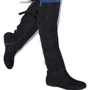Shoe Dazzle OTK Over Knee Boot Black 8.5